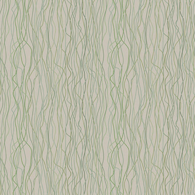 product image for Striped Twist Metallized Wall Mural in Green/Ecru 59