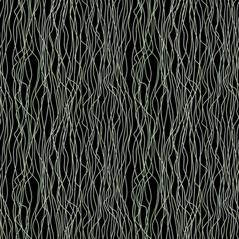 media image for Striped Twist Metallized Wall Mural in Green/Black/Silver 234