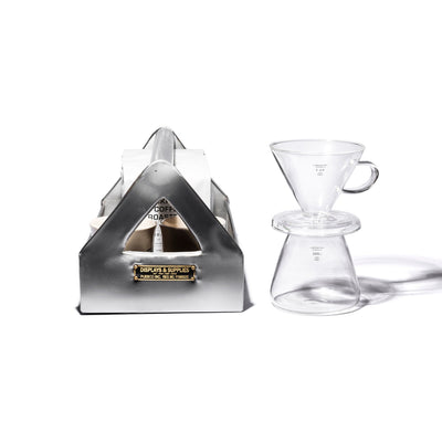 product image for glass coffee dripper set design by puebco 5 24