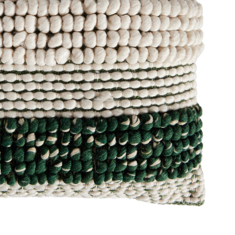 media image for textured stripe pillow set green white by bd studio 106840 003 6 229