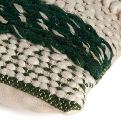 product image for textured stripe pillow set green white by bd studio 106840 003 5 49