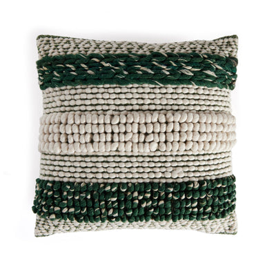 product image of textured stripe pillow set green white by bd studio 106840 003 1 587