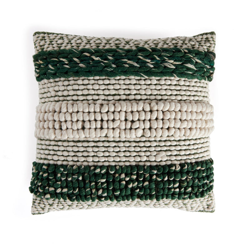 media image for textured stripe pillow set green white by bd studio 106840 003 1 237