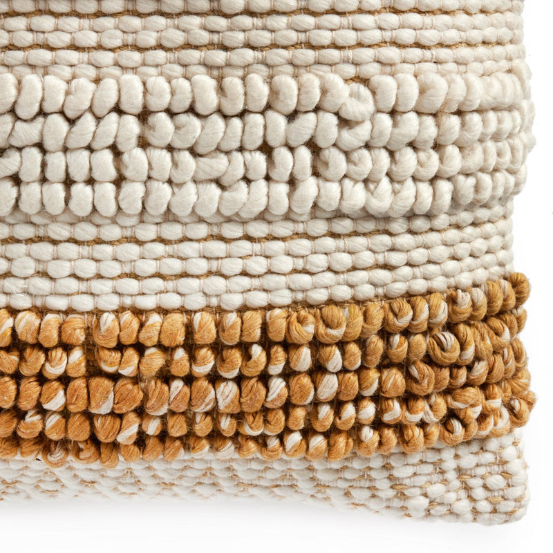media image for textured stripe heathered pillow set ochre white by bd studio 106840 005 4 288