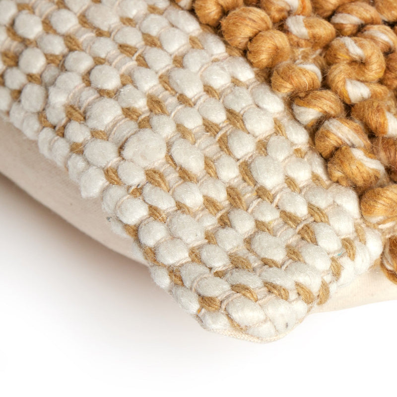 media image for textured stripe heathered pillow set ochre white by bd studio 106840 005 5 275