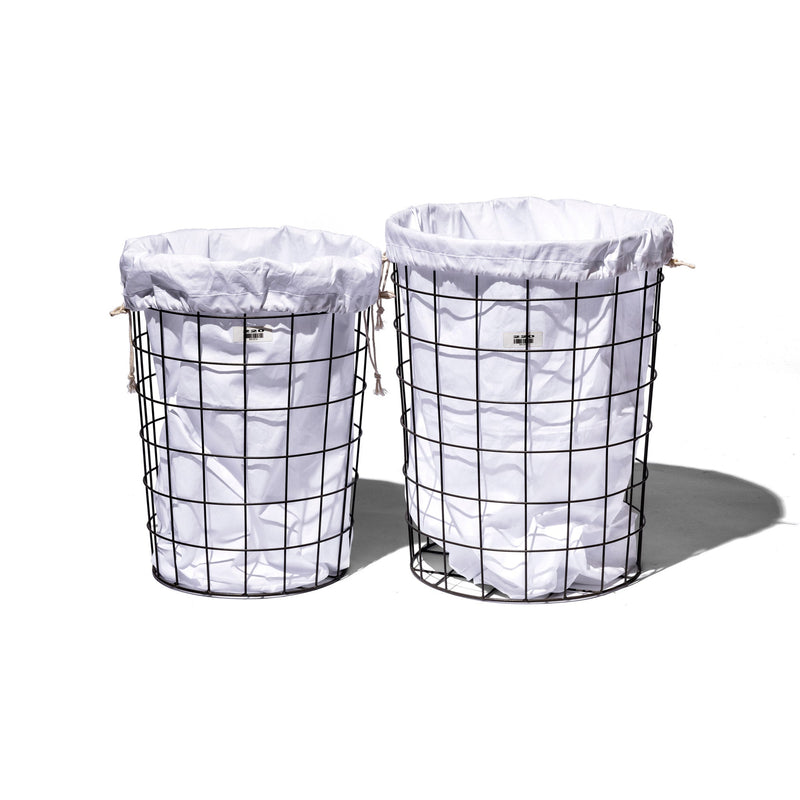media image for wire basket with plain laundry bag large design by puebco 3 264