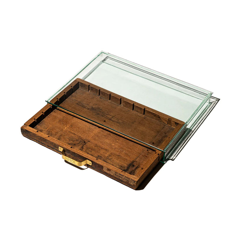 media image for glass display case with vintage drawer 4 24