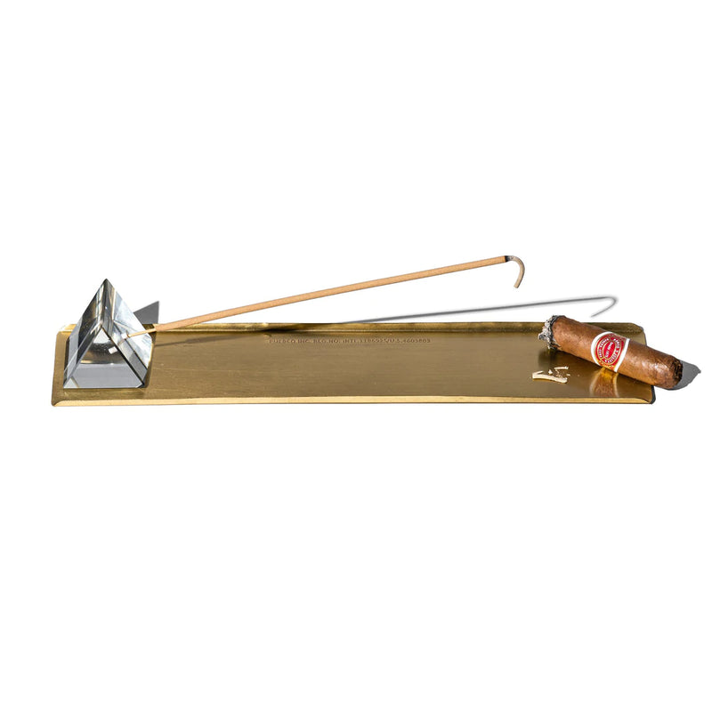 media image for prism incense holder w brass tray 1 219