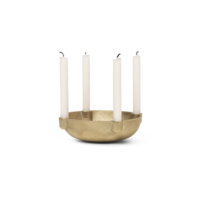 product image for Bowl Candle Holder in Casted Brass by Ferm Living by Ferm Living 68