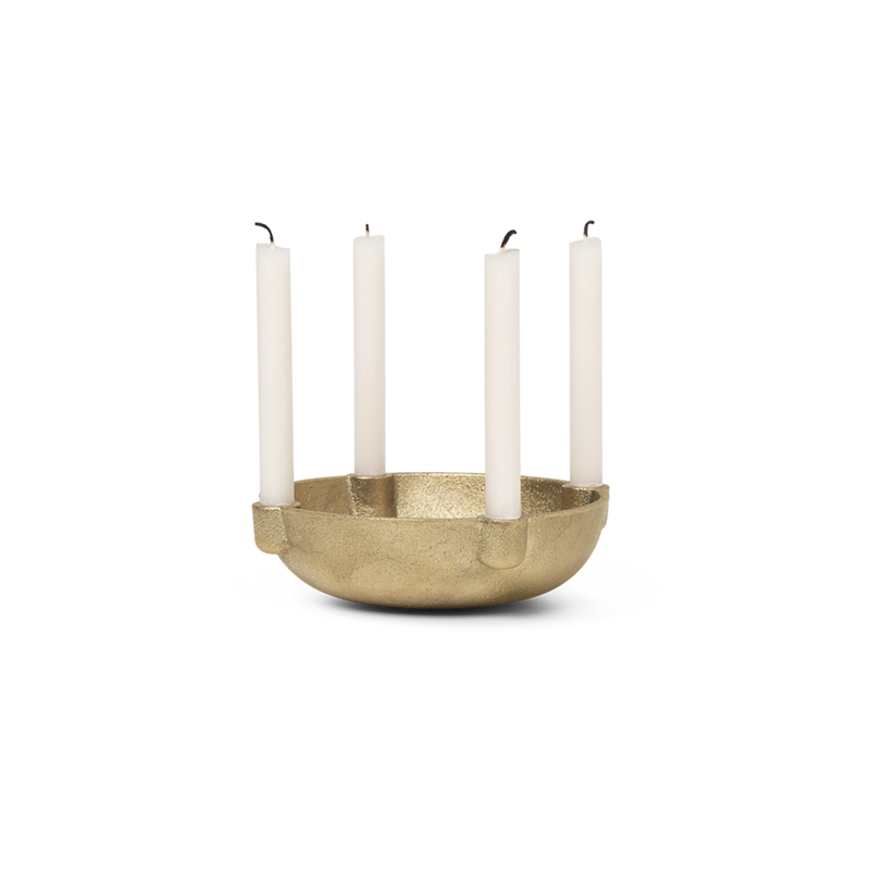 media image for Bowl Candle Holder in Casted Brass by Ferm Living by Ferm Living 254