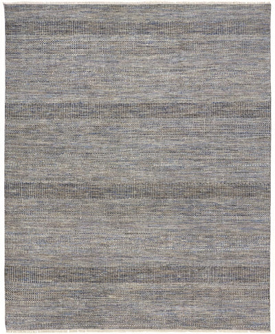 product image of Caldecott Hand Knotted Warm Gray and Bright Blue Rug by BD Fine Flatshot Image 1 590