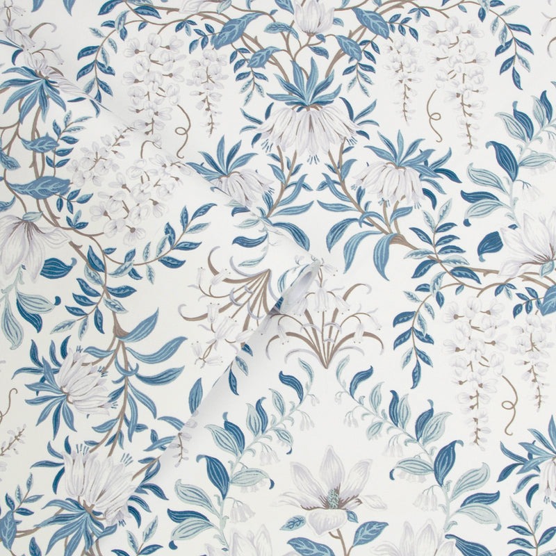 Shop Laura Ashley Parterre Off-White and Seaspray Wallpaper | Burke Decor