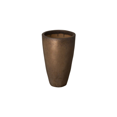 product image of small tall round planter metallic 1 555