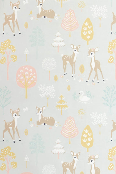 product image for Golden Woods Soft Grey Wallpaper by Majvillan 0