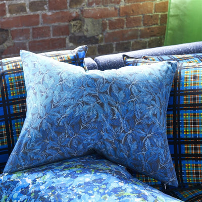 product image for Bandipur Azure/Emerald Linen Decorative Pillow By Designers Guild 90