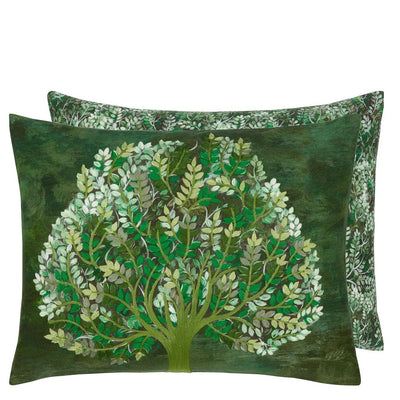 product image for Bandipur Azure/Emerald Linen Decorative Pillow By Designers Guild 45
