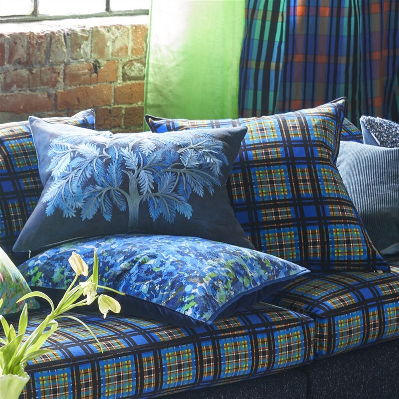 media image for Bandipur Azure/Emerald Linen Decorative Pillow By Designers Guild 247