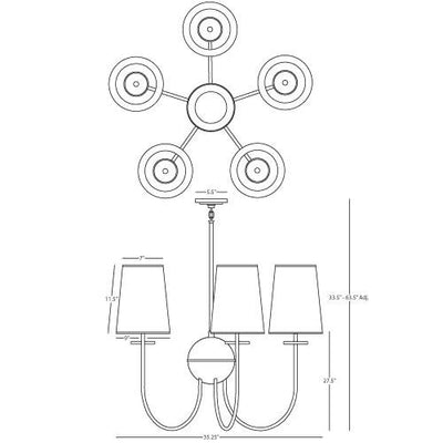 product image for Fineas Large Chandelier by Robert Abbey 94