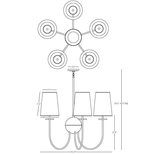 media image for Fineas Large Chandelier by Robert Abbey 226