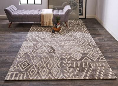 product image for Palatez Hand Tufted Gray and White Rug by BD Fine Roomscene Image 1 86