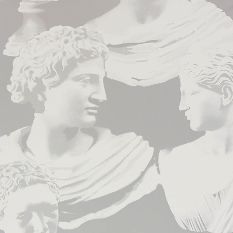 media image for Busts Antique Wallpaper in Grey/Ivory 243