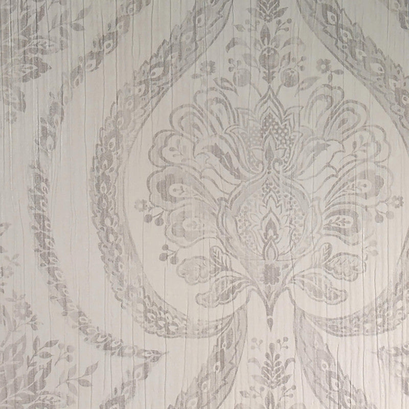 media image for Damask Stria Transitional Wallpaper in Cream/Beige/Taupe 280