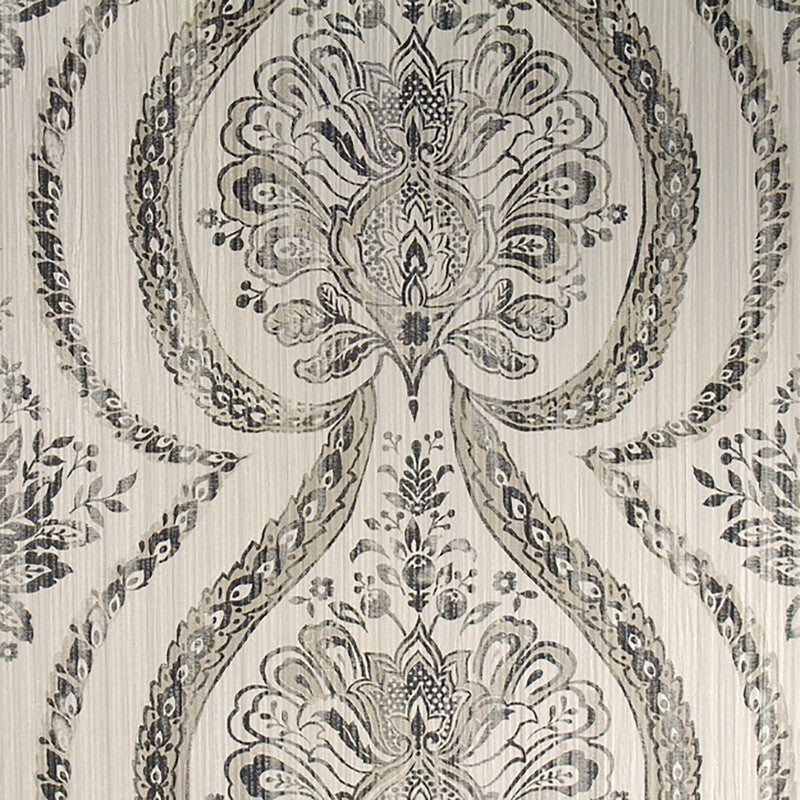 media image for Damask Stria Transitional Wallpaper in Black/Cream/Beige 285