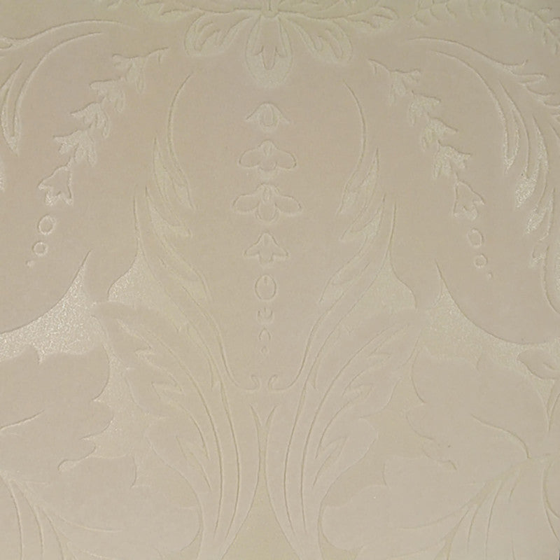 media image for Damask Flocked Wallpaper in Bisque 278