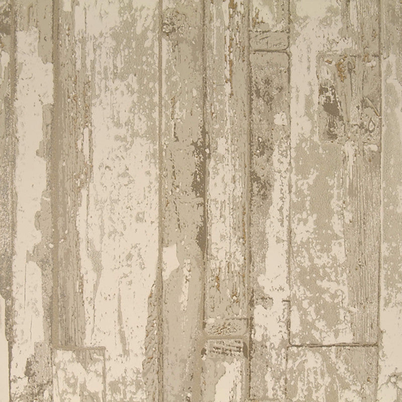 media image for Faux Wood Plank Wallpaper in Ivory/Beige/Taupe 248