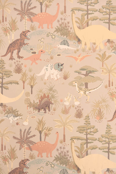 product image for Dinosaur Vibes Wallpaper in Sandy Beige 13