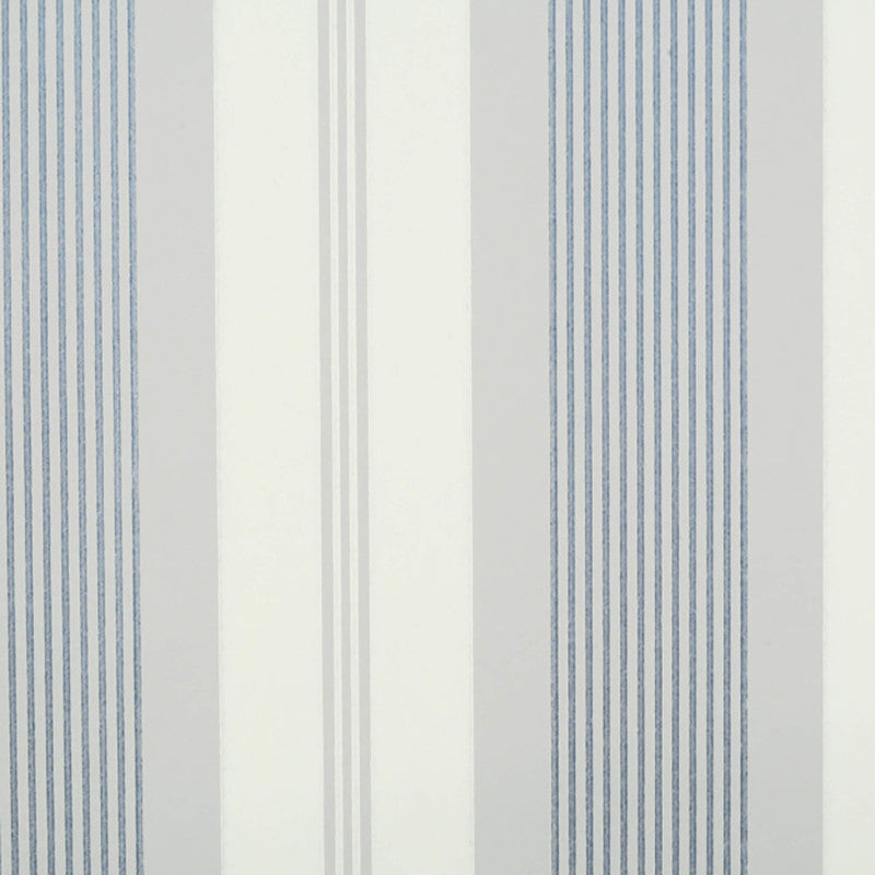 media image for Stripe Multi Width Wallpaper in Ivory/Blue/Grey 23