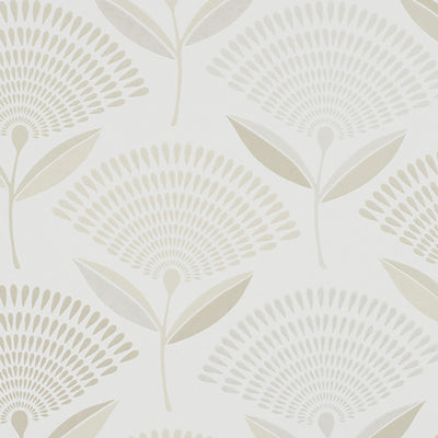 product image of Sample Floral Large Contemporary Wallpaper in Beige/Silver 552