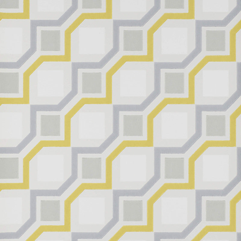 media image for Geometric Contemporary Wallpaper in Yellow/Grey 239