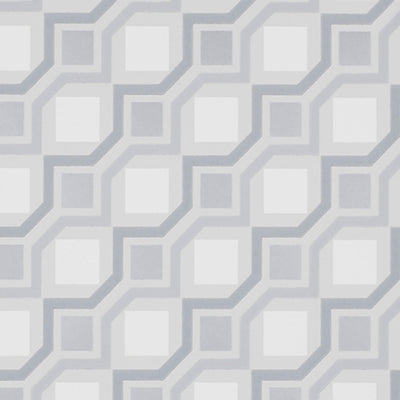 product image of Geometric Contemporary Wallpaper in Ivory/Grey/Silver 55