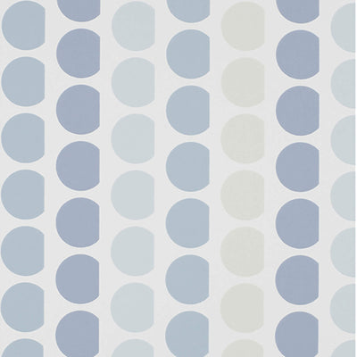 product image of Circles & Stripes Wallpaper in Cream/Blue 520