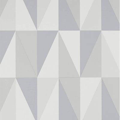 product image of Geometric Sharp-Edge Wallpaper in Grey/Cream/Silver 576