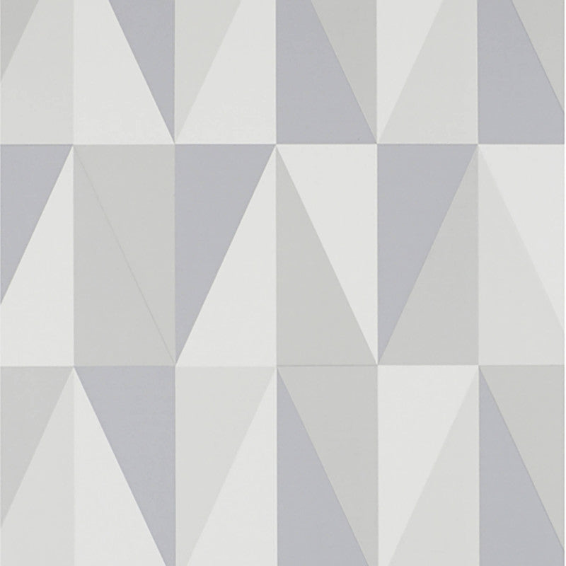 media image for Geometric Sharp-Edge Wallpaper in Grey/Cream/Silver 250