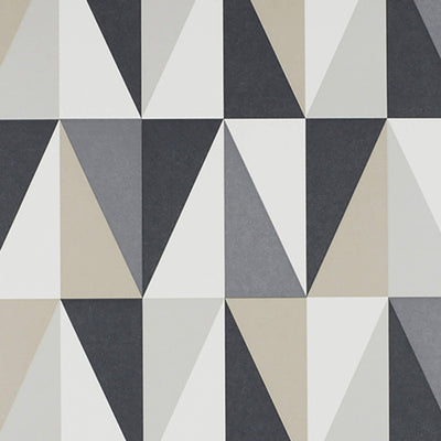 product image of Geometric Sharp-Edge Wallpaper in Black/Grey/Ivory 529
