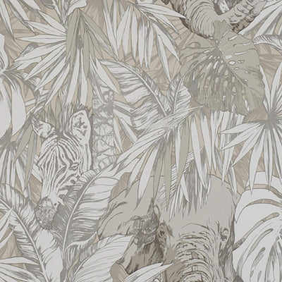 product image of Jungle Abstract Wallpaper in Buttercream/Bisque 521