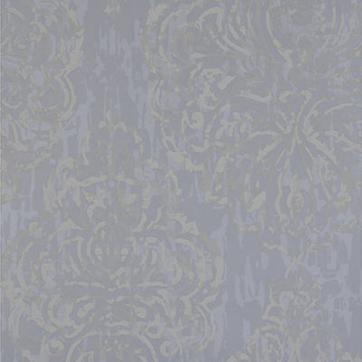 product image of Medallion Abstract Damask Large Wallpaper in Grey/Silver 543