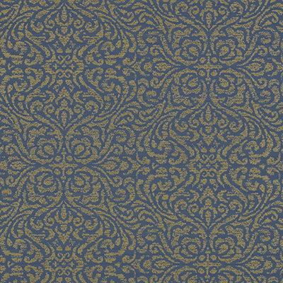 product image of Damask Tribal Wallpaper in Blue/Gold 557