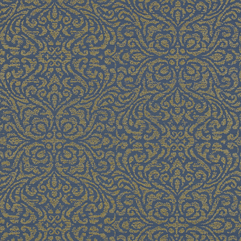 media image for Damask Tribal Wallpaper in Blue/Gold 221