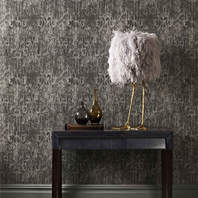 product image for Woven Textured Wallpaper in Fog/Ivory 37