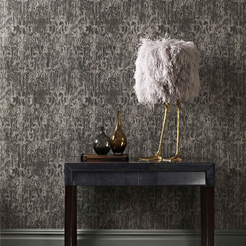 media image for Woven Textured Wallpaper in Fog/Ivory 223