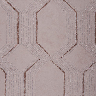 product image of Geometric Ogee Beaded Wallpaper in Plum 574