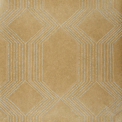 product image of Sample Geometric Ogee Beaded Wallpaper in Olive 589