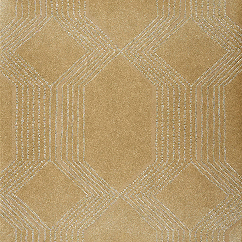 media image for Sample Geometric Ogee Beaded Wallpaper in Olive 283