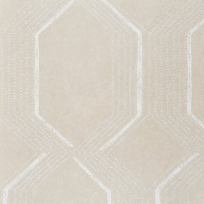 product image of Geometric Ogee Beaded Wallpaper in Pearl Cream 564