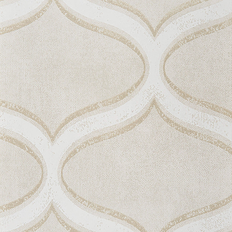 media image for Ogee Funky Wallpaper in Cream Metallic 244