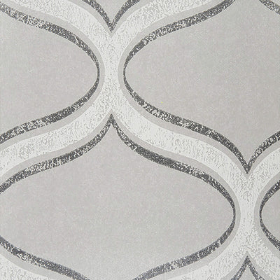 product image of Ogee Funky Wallpaper in Grey Metallic 597